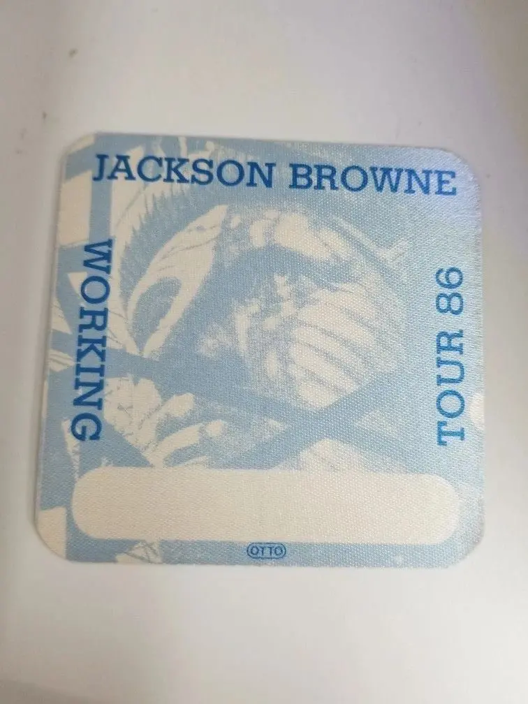 Jackson Browne 1986 Tour Backstage Pass 1
