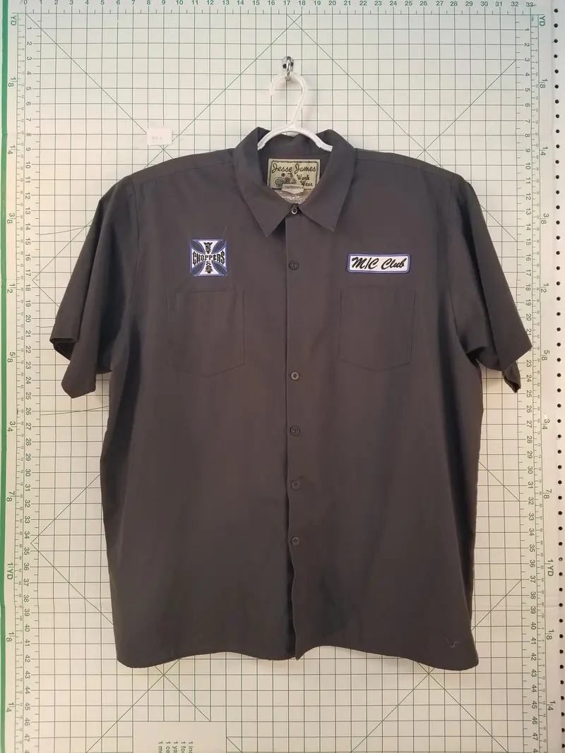 Jesse James Workwear Embroidered Denim Shirt 1