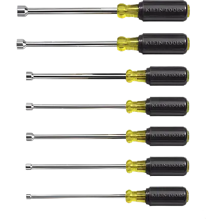 Klein 7-Piece Sae Nut Driver Set – 6-Inch Handles (Model 647M) 1