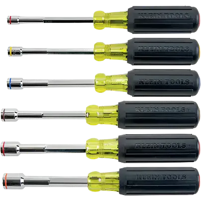 Klein Magnetic Nut Driver Set – 6-Piece Chrome-Vanadium Kit For Secure Fastening 1
