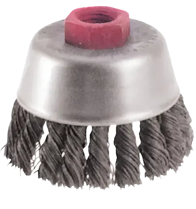 Knot Wire Cup Brush – 2.75-Inch Diameter × 5/8"-11 Arbor, Designed For High-Speed Grinders 1