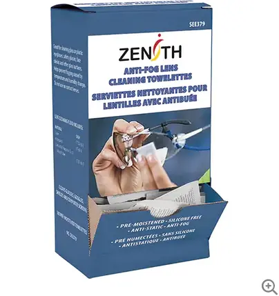 Lens Cleaning Towellettes – 100-Count Box, Pre-Moistened 1