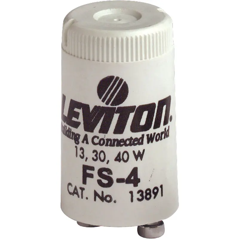 Leviton 2-Pin T8 Fluorescent Lamp Starter – Compatible With 13W/30W/40W Tubes 1
