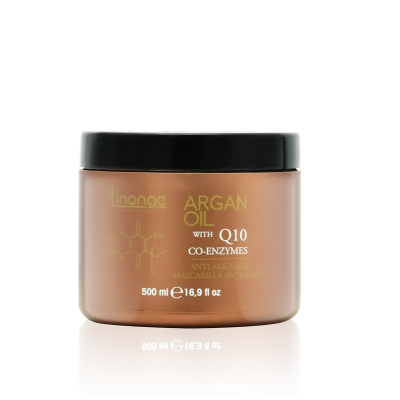 Linange Argan Oil Anti-Age Hair Mask – Q10 Co-Enzyme Infused Repair Treatment (500Ml) 1