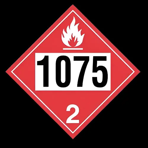 Liquefied Petroleum Gases (Lpg) Placard – Adhesive Vinyl 1