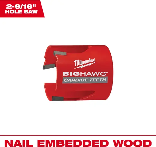 Milwaukee 2-9/16-Inch Carbide Big Hawg Hole Saw 1