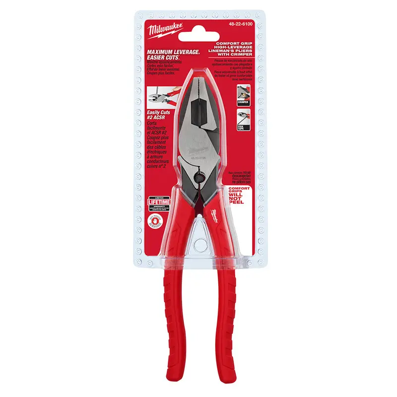 Milwaukee 9-Inch Lineman’S Pliers With Integrated Wire Crimper 1