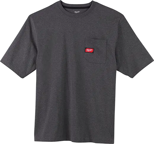 Milwaukee Heavy-Duty Short-Sleeve Pocket T-Shirt – Grey 1