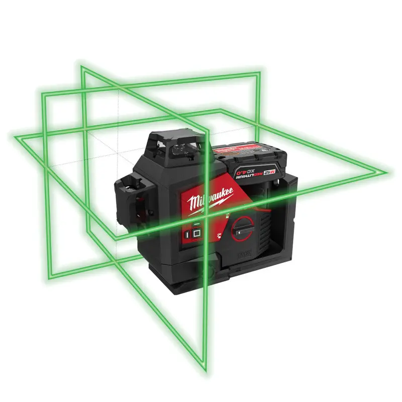 Milwaukee M12 Green 360° Three-Plane Laser Level Kit 1