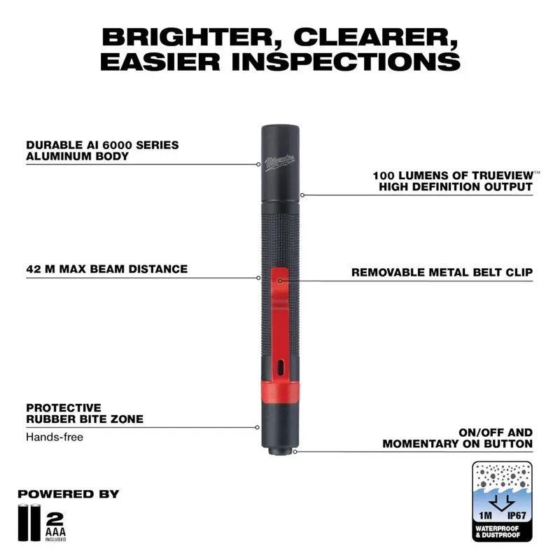 Milwaukee M12 Pen Light – Slim Led Utility Light For Tight Spaces 1