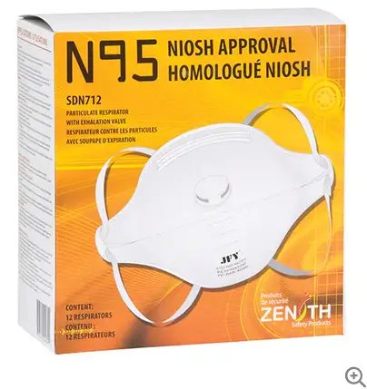 N95 Respirator With Exhalation Valve – 12 Per Box 1