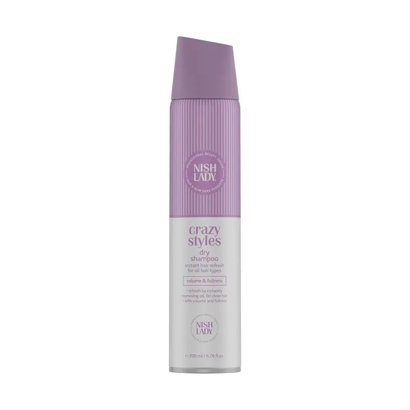Nishlady Instant Refresh Dry Shampoo – Oil-Absorbing Spray For Quick Touch-Ups, 200Ml 1