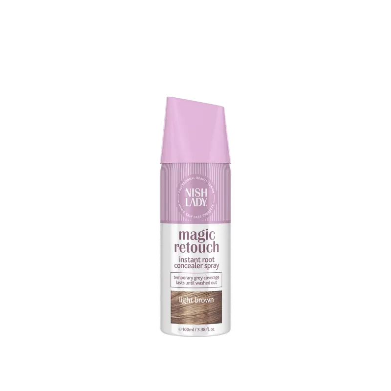 Nishlady Magic Retouch Root Concealer – 100Ml Instant, Washable Gray Coverage Spray 1