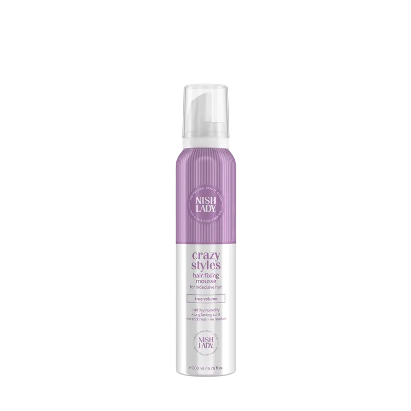 Nishlady True Volume Mousse – Lightweight Hair Fixing Foam, 200Ml 1
