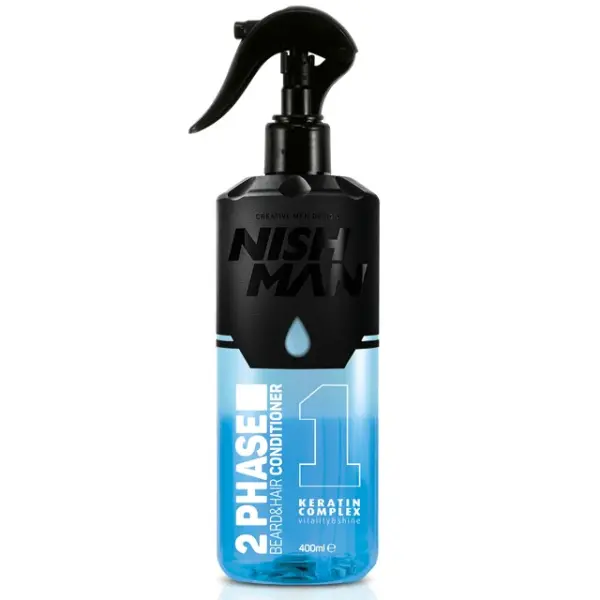Nishman 2-Phase Beard & Hair Conditioner – Keratin-Infused Hydration (400Ml) 1