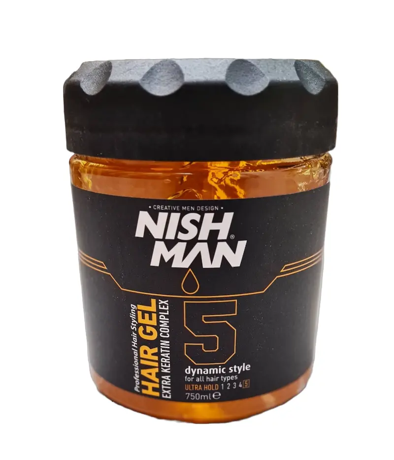 Nishman 5 Ultra-Strong Keratin Hair Gel – Extra-Reinforced Formula (750Ml) 1