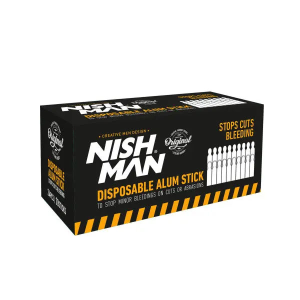 Nishman Disposable Alum Sticks – 20-Pack For Post-Shave Soothing (24 Units Total) 1