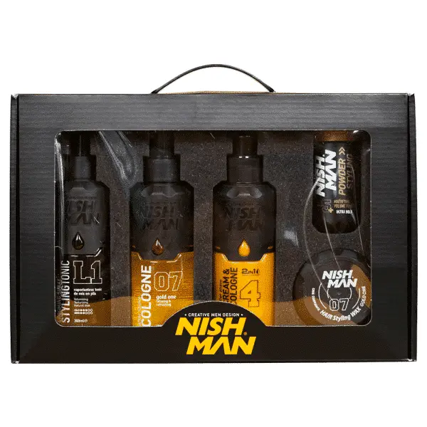 Nishman Gold-Plated Grooming Kit – Luxury 5-Piece Men’S Care Set 1