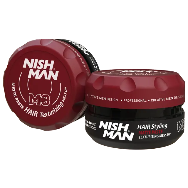 Nishman M3 Matte Texturizing Paste – 100G Medium-Hold Messy Style Solution 1