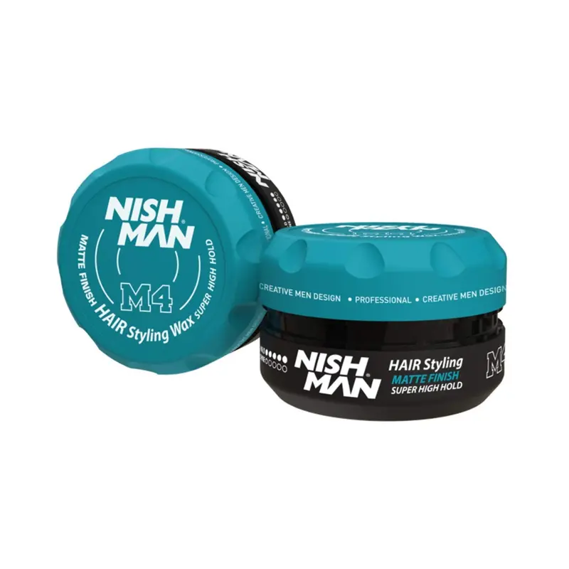 Nishman M4 Matte Styling Wax – Ultra-Strong Hold, Zero Shine Finish (100Ml) 1