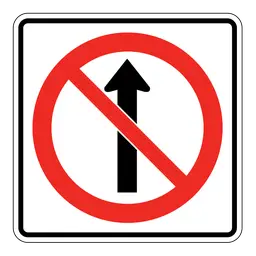 No Entrance Ahead Warning Sign – Advance Regulatory Road Sign 1