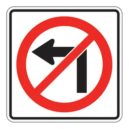 No Left Turn Sign – Durable Outdoor Regulatory Sign 1