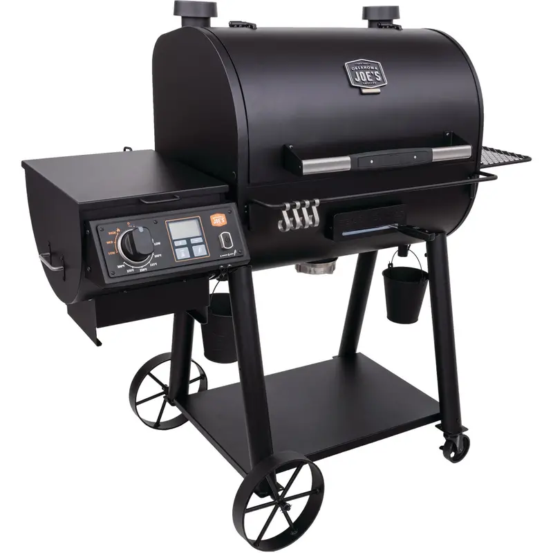 Oklahoma Joe’S Rider Deluxe Pellet Grill – 1211 Sq In Cooking Area, Black Finish 1