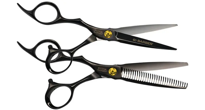 Olivia Garden Og Left-Handed Barber Shear And Thinning Scissor Set 1