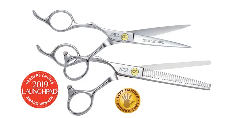 Olivia Garden Silkcut Pro Left-Handed Shear & Thinning Scissors Set 1