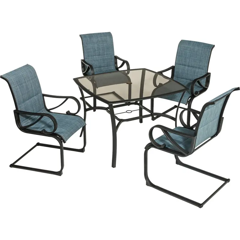 Outdoor Expressions Brookdale Patio Dining Set – 5-Piece Ensemble 1
