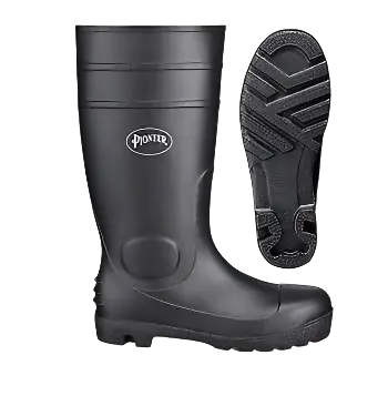 Plain-Toe Pvc Work Boots – Size 11 1