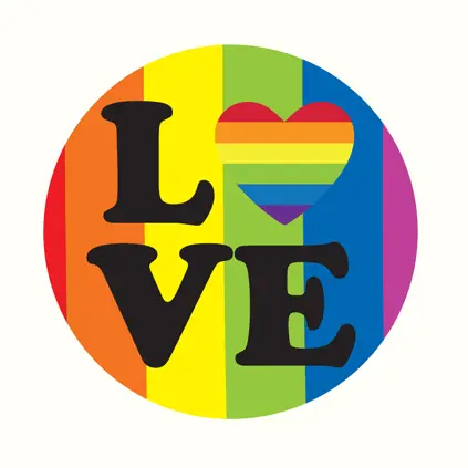 Pride Rainbow Love Magnet – 3-Inch Round Kalan Decal For Cars & Lockers 1