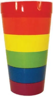 Pride Rainbow Plastic Cup – Reusable Lgbtq+ Celebration Drinkware 1