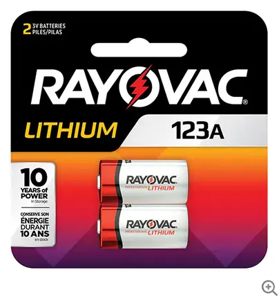 Rayovac Lithium Cr123A Batteries – 3V, 2-Pack 1