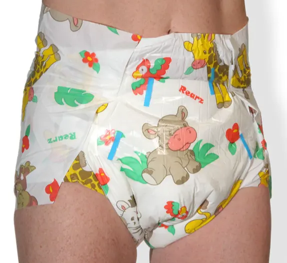 Rearz Mega Disposable Adult Diapers – Safari Print Design 1