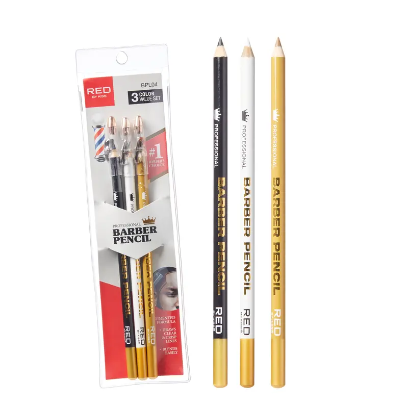 Red By Kiss Hairline Edge Liner Pencil Set – 3-Pack With Sharpener 1