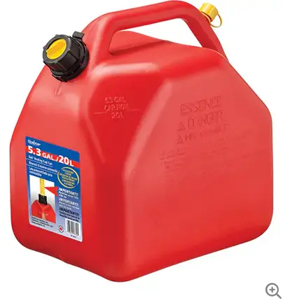 Red Polyethylene Jerry Can – 20 Liter Fuel Or Fluid Storage Container 1