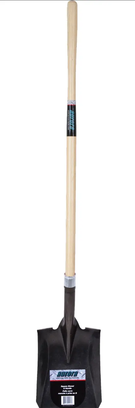Reinforced Square-Shaped Shovel With Solid Wood Handle 1