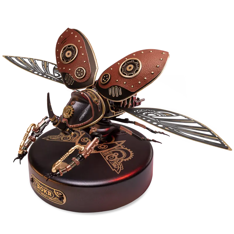 Robotime Rokr Rhinoceros Beetle Metal 3D Puzzle – Punk-Themed Diy Kit (Model Mi01) 1