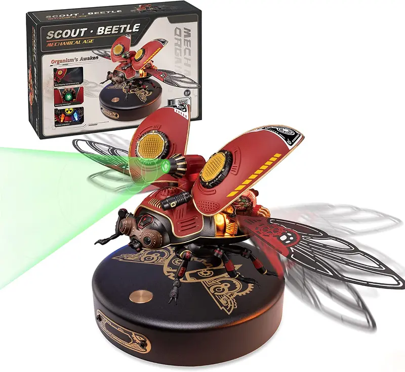 Robotime Rokr Scout Beetle Metal 3D Puzzle – Easy-Assembly Mechanical Toy (Model Mi02) 1