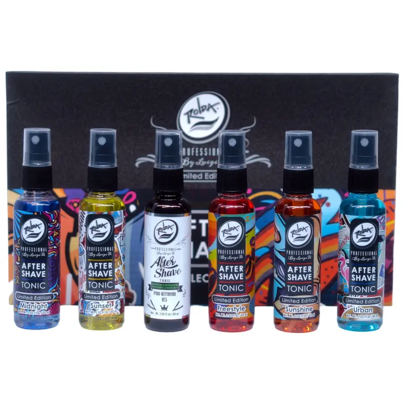 Rolda After-Shave Sampler Set – 6 X 60 Ml Soothing & Refreshing Tonics 1