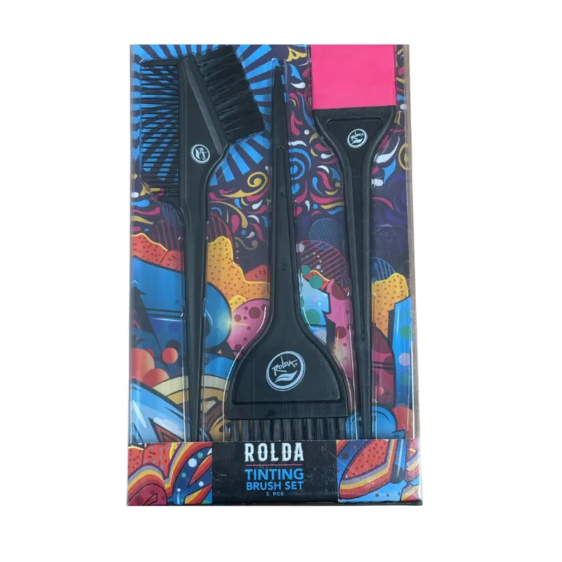 Rolda Tinting Brush Set – 3-Piece Professional Coloring Tool Kit (Model 720971) 1