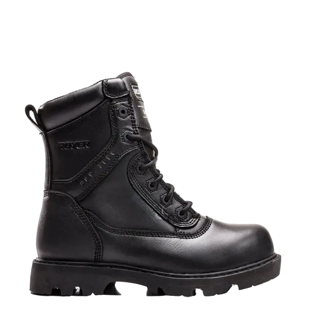 Royer 8-Inch Leather Police Boot – Black 1