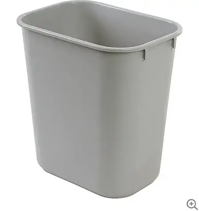Rubbermaid Grey Waste Basket – 13.5-Quart Capacity 1