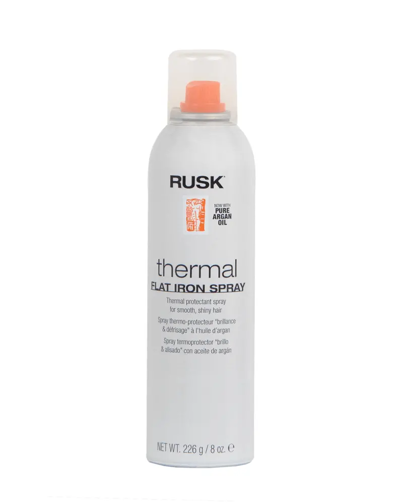Rusk Flat Iron Thermal Protector Spray With Argan Oil – Heat Shield For Straightening (226G) 1
