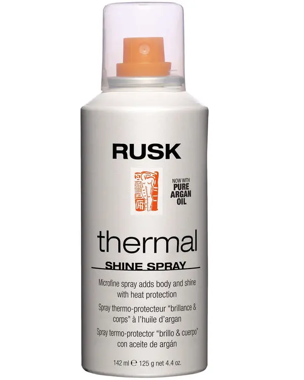 Rusk Thermal Shine Spray With Argan Oil – Heat-Activated Hair Gloss Enhancer (142Ml) 1