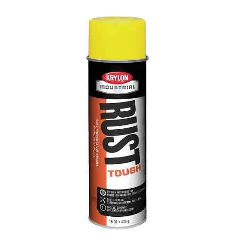 Rust Tough Safety Yellow Warning Coating Spray – 425G Aerosol (6-Pack) 1