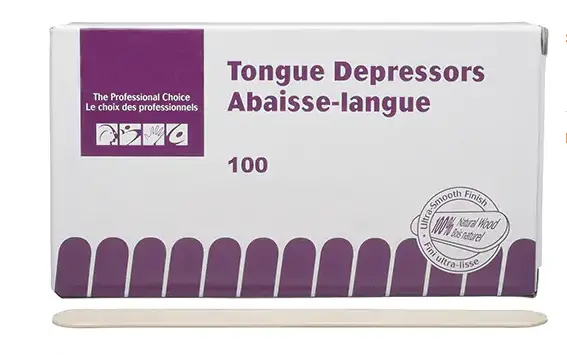 Safecross Sterile Tongue Depressors – 100-Count Disposable Pack 1