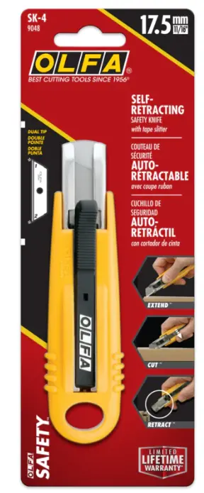 Semi-Automatic Self-Retracting Safety Knife – 6 Per Box 1