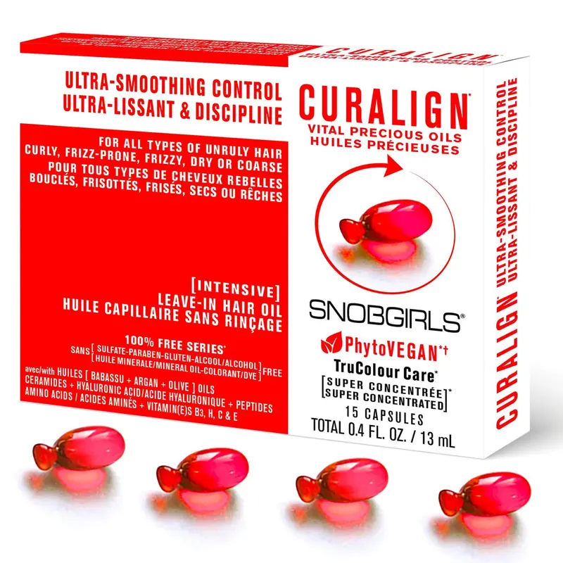 Snobgirls Curalign Ultra-Smoothing Control Oil Capsules – Frizz-Free Styling & Manageability (15 × 13Ml) 1
